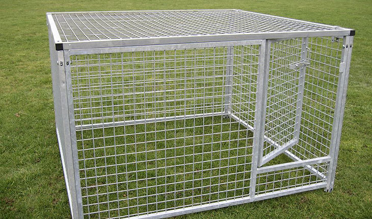 Parc à chiots couvert - mailles soudées 5 x 5 cm